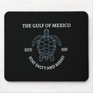 Grafisch Zee Schildpad Golf van Mexico Est 1550 Muismat
