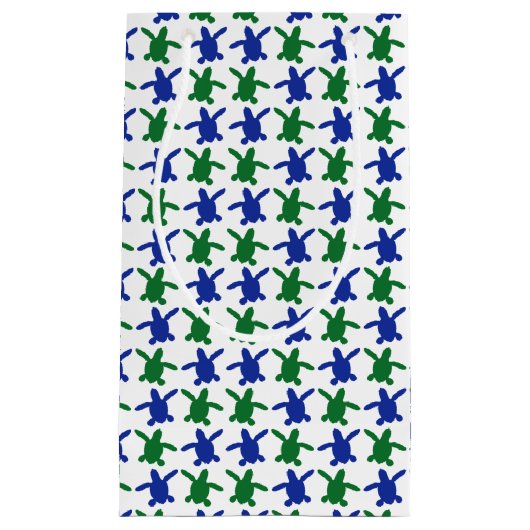 Grafisch Zee Turtle Hatchling Gift Bag Klein Cadeauzakje (Voorkant)