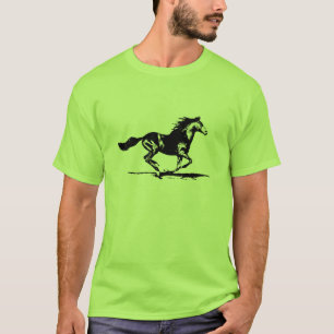 Grafisch zwart stallion Horse T-shirt