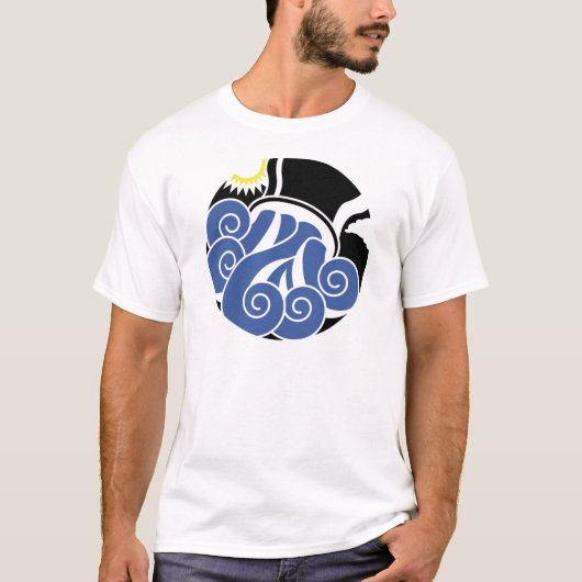Grafisch zwemwater van de Vase T-shirt (Voorkant)