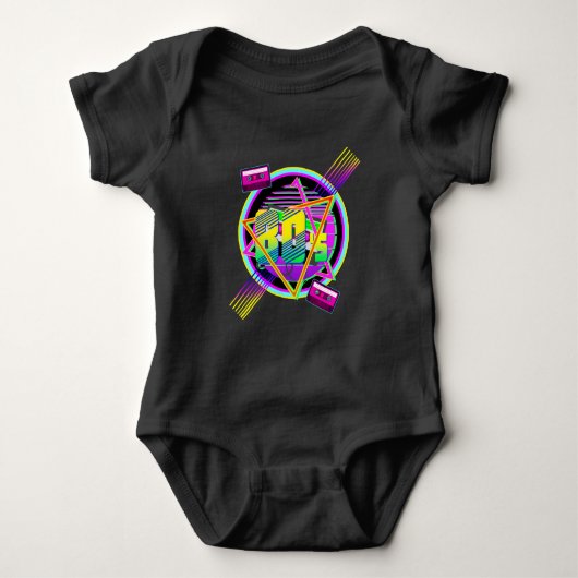GRAFISCHE 80S RETRO STIJL ROMPER (Voorkant)