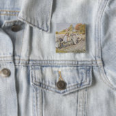 Grafische aardappelen, 1905 vierkante button 5,1 cm (In situ)