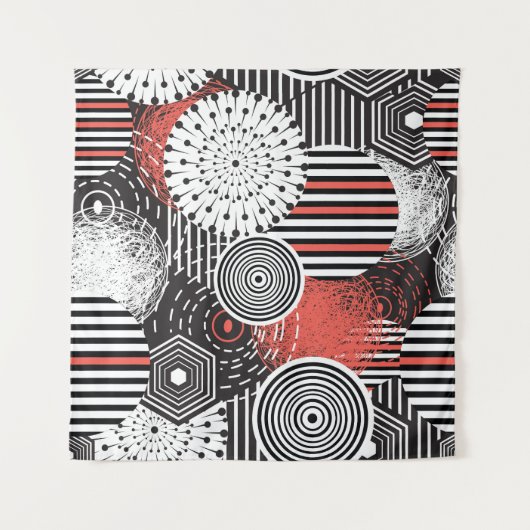 Grafische  Abstracte illustratieelementen Wandkleed (Voorkant)