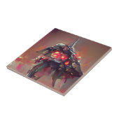 Grafische abstracte kunst van de haargrot tegeltje (Zijkant)