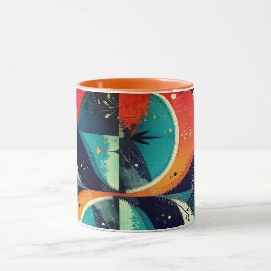 grafische abstractie-Mok Mok (Midden)