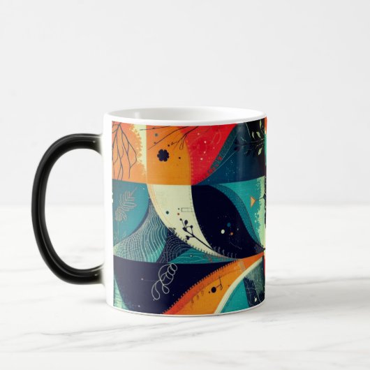 Grafische abstractie Morphing Mok (Links)