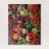 Grafische achtergrond met fruit legpuzzel (Verticaal)