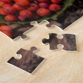 Grafische achtergrond met fruit legpuzzel (Zijkant)