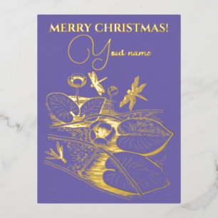 Grafische afbeelding met geel geelbruin water folie feestdagen briefkaart