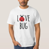 Grafische afbeelding van een liefdeskever voor bij t-shirt (Voorkant)