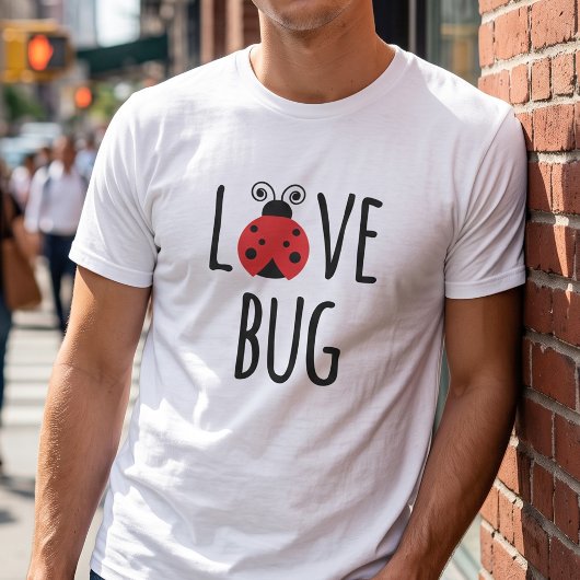 Grafische afbeelding van een liefdeskever voor bij t-shirt