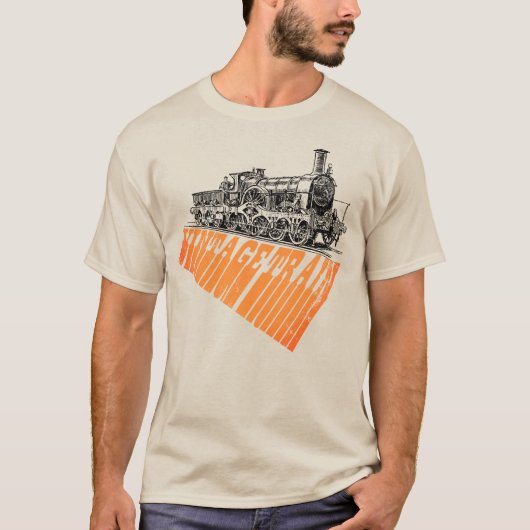Grafische afbeelding van een stoomtrein uit het ve t-shirt (Voorkant)