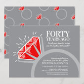 Grafische afbeelding voor 40-jarig jubileumfeest m kaart (Voorkant / Achterkant)