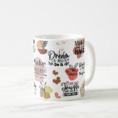 Grafische afbeeldingen met motivatie offertes koffiemok (Voorkant rechts)