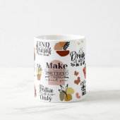 Grafische afbeeldingen met motivatie offertes koffiemok (Center)