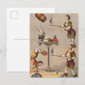  grafische afdruk van een acrobatische handeling. briefkaart (Voorkant / Achterkant)