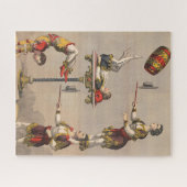  grafische afdruk van een acrobatische handeling. legpuzzel (Horizontaal)