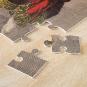  grafische afdruk van een acrobatische handeling. legpuzzel (Zijkant)