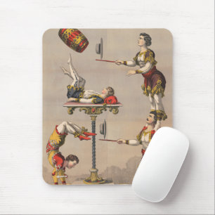  grafische afdruk van een acrobatische handeling. muismat