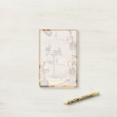  grafische afdruk van een acrobatische handeling. post-it® notes (Op bureau)