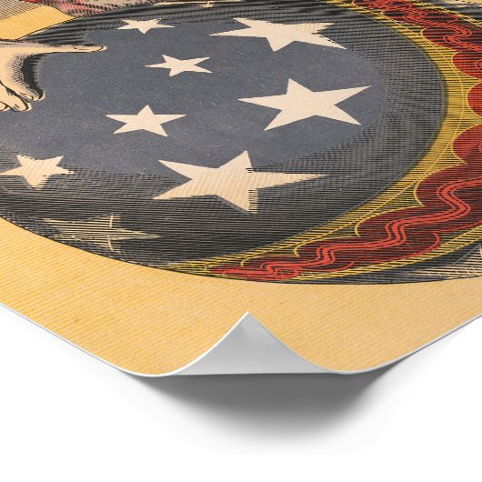 grafische afdruk van een acrobatische handeling. poster (Hoek)