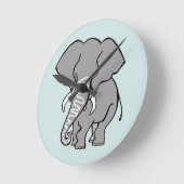 Grafische Afrikaanse olifant - Bedreigde dieren -  Ronde Klok (Hoek)