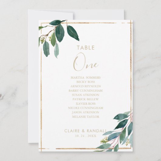 Grafische afslag Tabel nummer 1 Kaart (Achterkant)