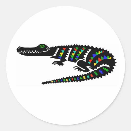 Grafische Amerikaanse CROCODILE Conservation - Rep Ronde Sticker (Voorkant)