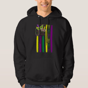 Grafische Amerikaanse vlag Mardi Gras Carnival Cra Hoodie