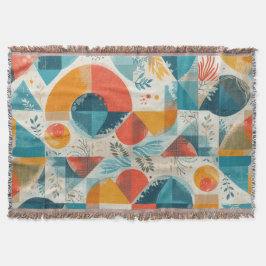 grafische aqua-abstractie deken