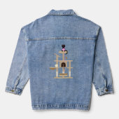 Grafische architectuur denim jacket (Achterkant)