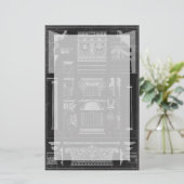 Grafische architectuur IV Briefpapier (Staand voorkant)