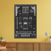 Grafische architectuur IV Canvas Afdruk (Insitu (Woonkamer))