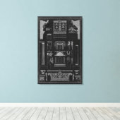 Grafische architectuur IV Canvas Afdruk (Insitu (Houten vloer))