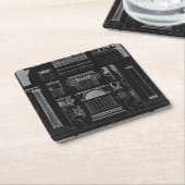 Grafische architectuur IV Kartonnen Onderzetters (Schuin)