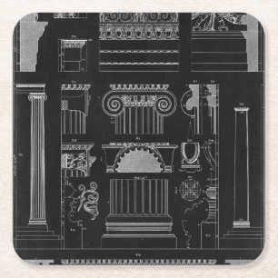 Grafische architectuur IV Kartonnen Onderzetters