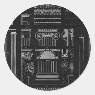 Grafische architectuur IV Ronde Sticker