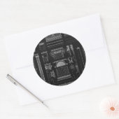 Grafische architectuur IV Ronde Sticker (Envelop)