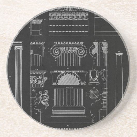 Grafische architectuur IV Zandsteen Onderzetter (Voorkant)