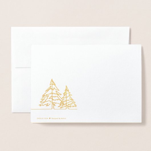 Grafische Art Deco Kerstboom Foto Kerstmis Folie Kaarten (Met envelop)