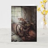 Grafische artiest - De bescheiden drukpers Kaart (Gele Bloem)