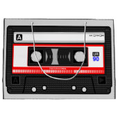 GRAFISCHE AUDIO MUZIEK CASSETTEBANDJE  LARGE CADEAUTASJE (Achterkant)