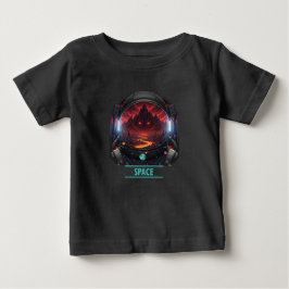 Grafische baby astronaut ruimte mysterie rode plan