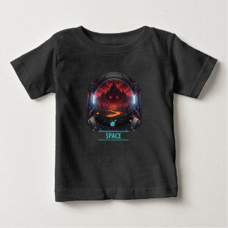Grafische baby astronaut ruimte mysterie rode plan
