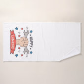 Grafische badge kleurontwerp voor Dag van de Arbei Badhanddoek (Badhanddoek)