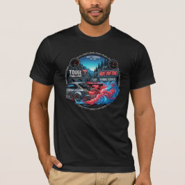 Grafische badge voor Night Drifting Touge Challeng T-shirt