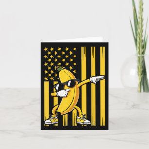 Grafische Banaan Amerikaanse Vlag Dabbing Banaan 4 Kaart