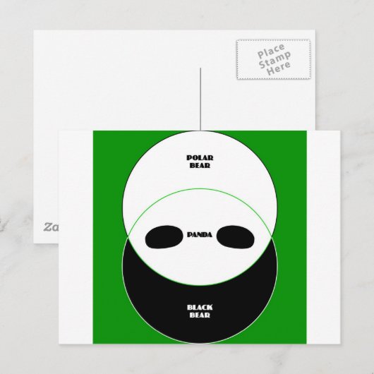 Grafische Beren Briefkaart (Voorkant / Achterkant)