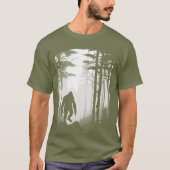 Grafische Bigfoot Sasquatch Silhouet Forest Mist T-shirt (Voorkant)