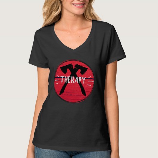 Grafische bijl werptherapie t-shirt (Voorkant)
